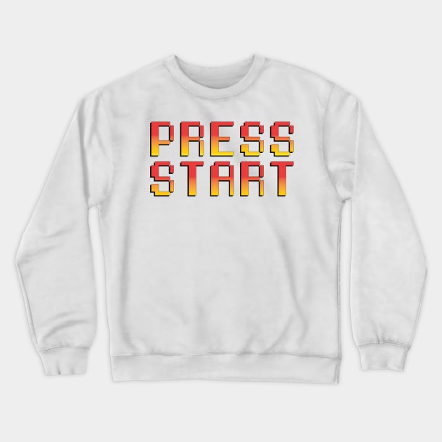 Press Start Crewneck Sweatshirt by 7-Bit Gaming